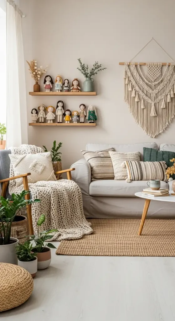 18 Crochet Home Decor Boho Ideas for Cozy and Stylish Spaces 15 Small Handcrafted Figurines for Shelves