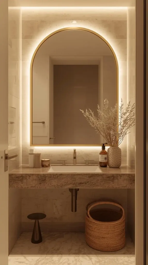 20 Small Apartment Decorating Bathroom Ideas for a Stylish 2025 Refresh 16 Add a Statement Mirror