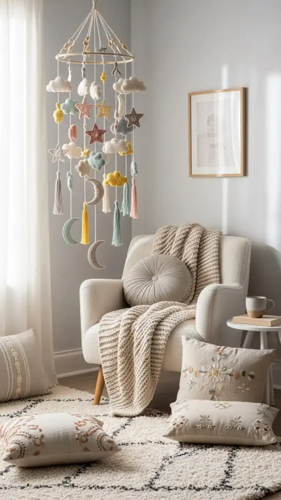 23 Crochet Home Decor Ideas Wall Art to Beautify Your Living Space 16 Crochet Hanging Mobiles for Wall and Ceiling Corners