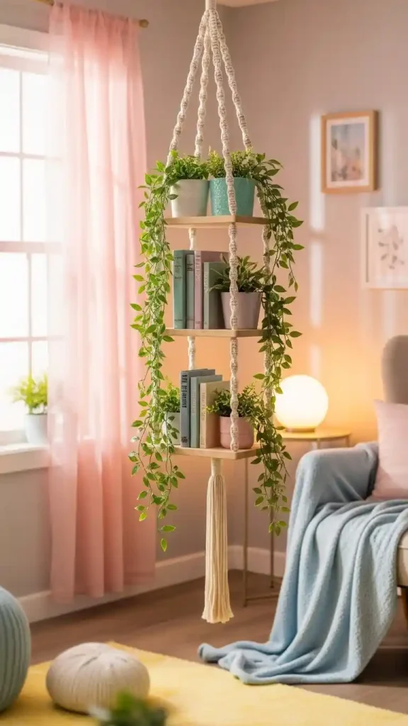 21 Cute Crochet Home Decor Ideas for Cozy Handmade Spaces 16 Crochet Hanging Shelves