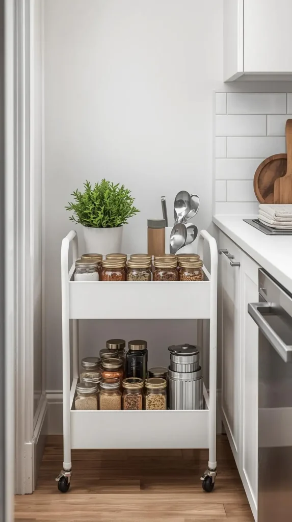 Compact Rolling Cart for Storage