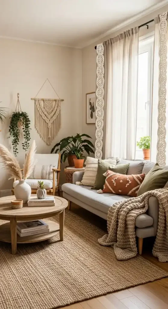 18 Crochet Home Decor Boho Ideas for Cozy and Stylish Spaces 17 Curtain Tiebacks with Textured Patterns