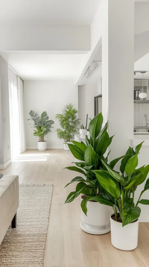 Indoor Plants for a Fresh White Decor Contrast