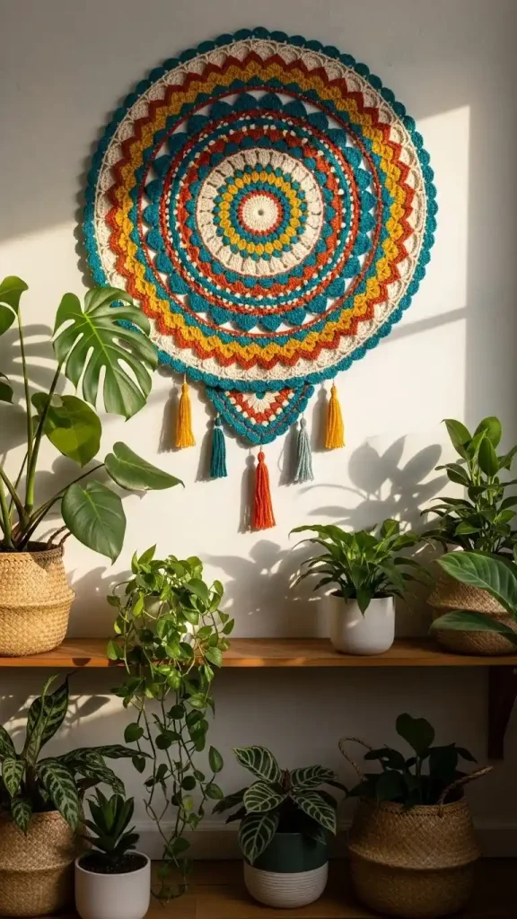 22 Crochet Home Decor Patterns with Minimalist Style 17 16. Mandala Wall Art