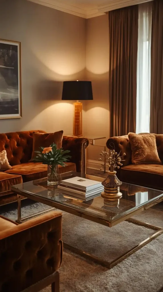 Balance Cozy Fabrics with Sleek Finishes