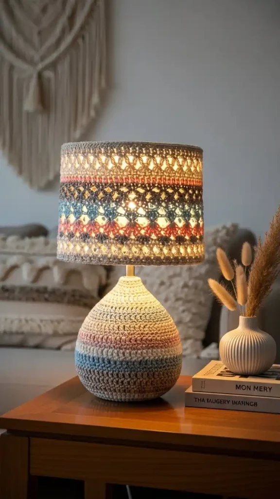 21 Easy Crochet Home Decor Ideas for Cozy and Stylish Interiors 18 Easy Crochet Lampshade Covers for Soft Lighting