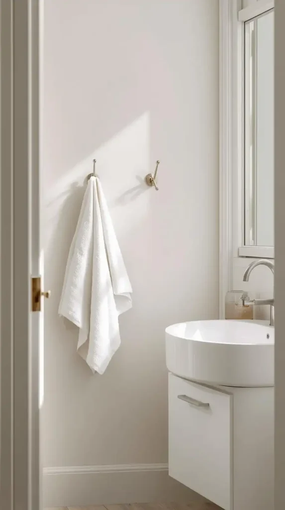 20 Small Apartment Decorating Bathroom Ideas for a Stylish 2025 Refresh 18 Install Hooks and Racks