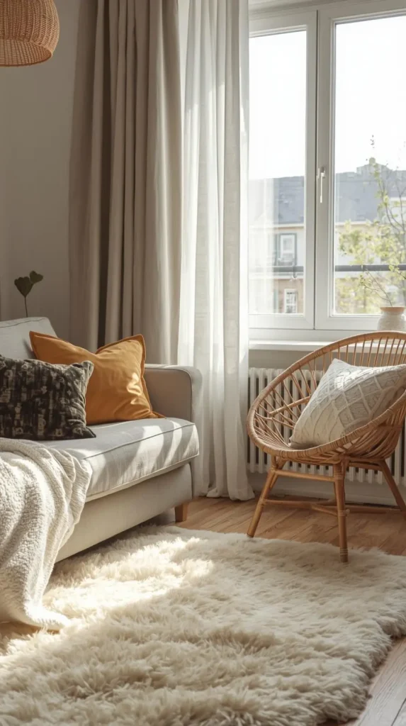 19 Cute Small Apartment Decor | Turn Your Tiny Space into a Dreamy Haven 18 Mix Textures for Visual Warmth and Depth