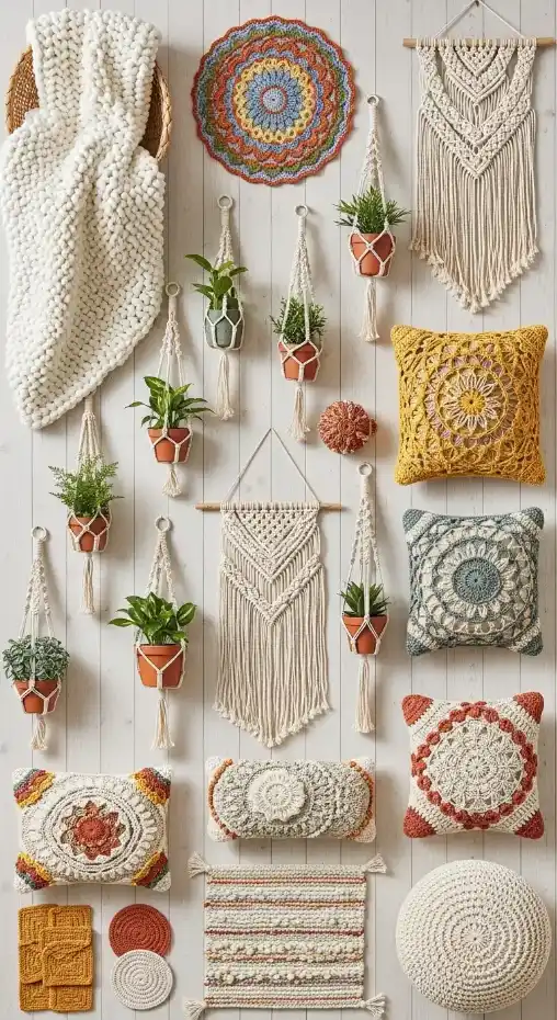 18 Crochet Home Decor Boho Ideas for Cozy and Stylish Spaces 1 18 Crochet Home Decor Boho Ideas for Cozy and Stylish Spaces