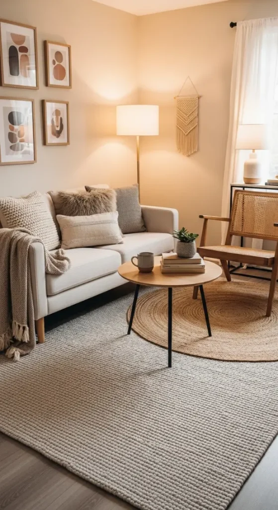 20 Home Decor Ideas Living Room Cozy Small Spaces Inspiration 19 Defined Zones with Rugs