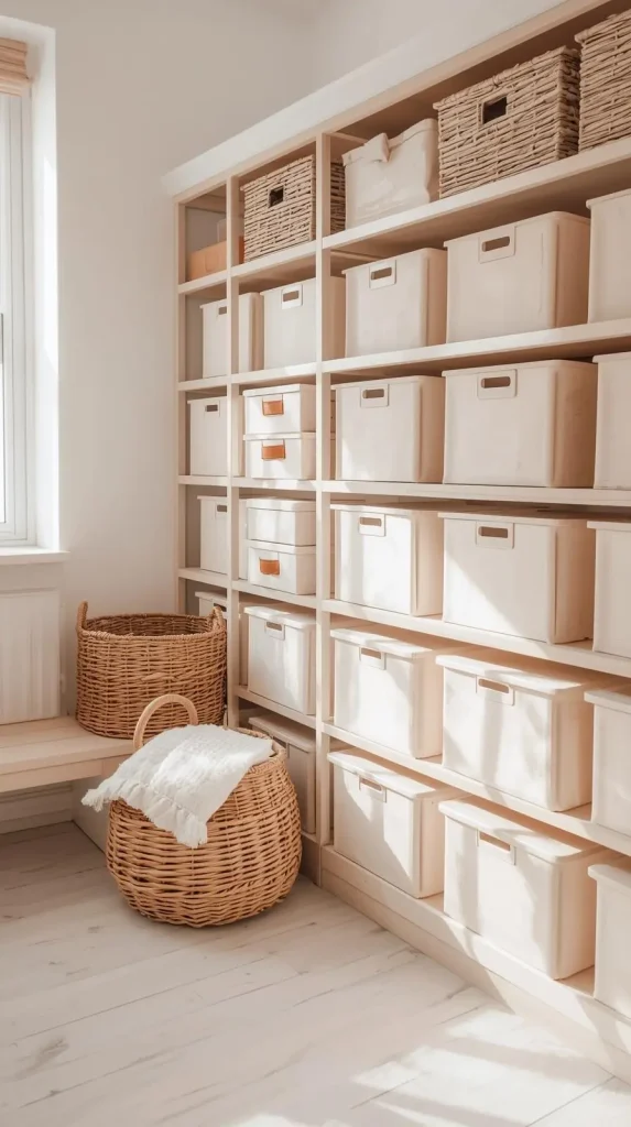 19 Cute Small Apartment Decor | Turn Your Tiny Space into a Dreamy Haven 19 Use Baskets and Boxes for Cute Storage Solutions