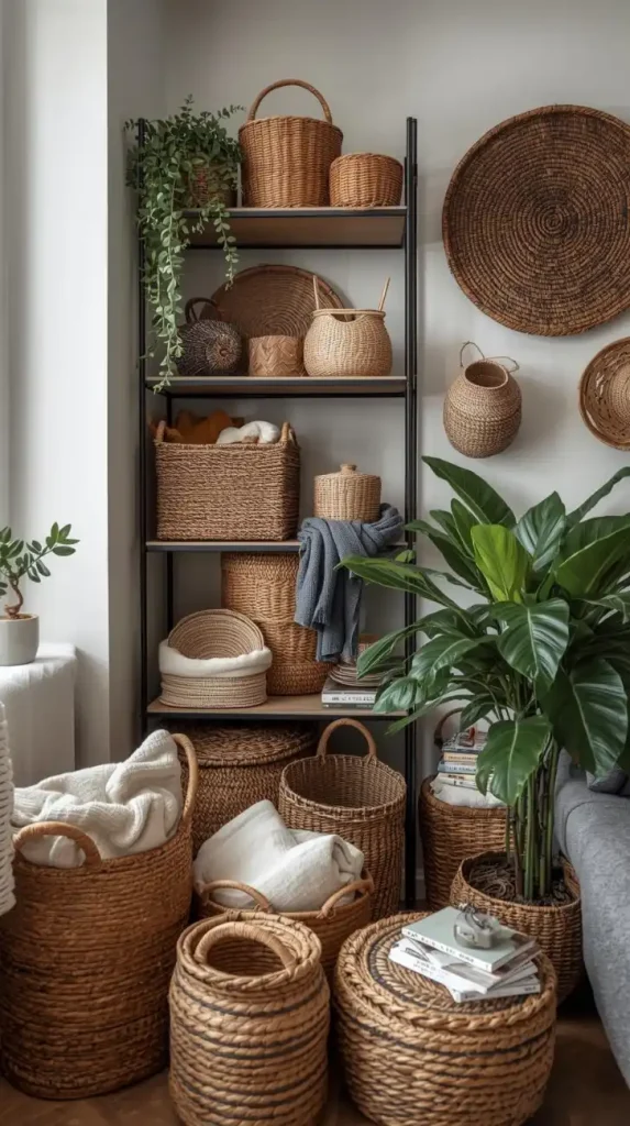  Use Decorative Baskets for Stylish Storage