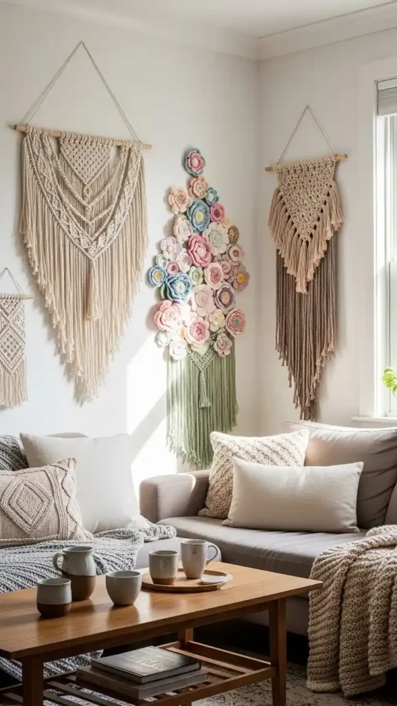 19 Crochet Home Decor Wall Hanging Ideas to Beautify Your Walls 1 19 Crochet Home Decor Wall Hanging