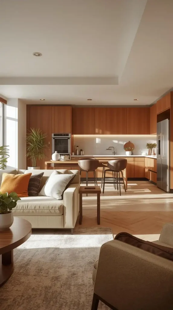 Reflecting Kitchen Style into the Living Room