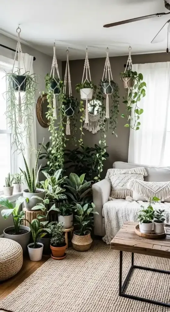 18 Crochet Home Decor Boho Ideas for Cozy and Stylish Spaces 3 Hanging Planters for Indoor Greenery