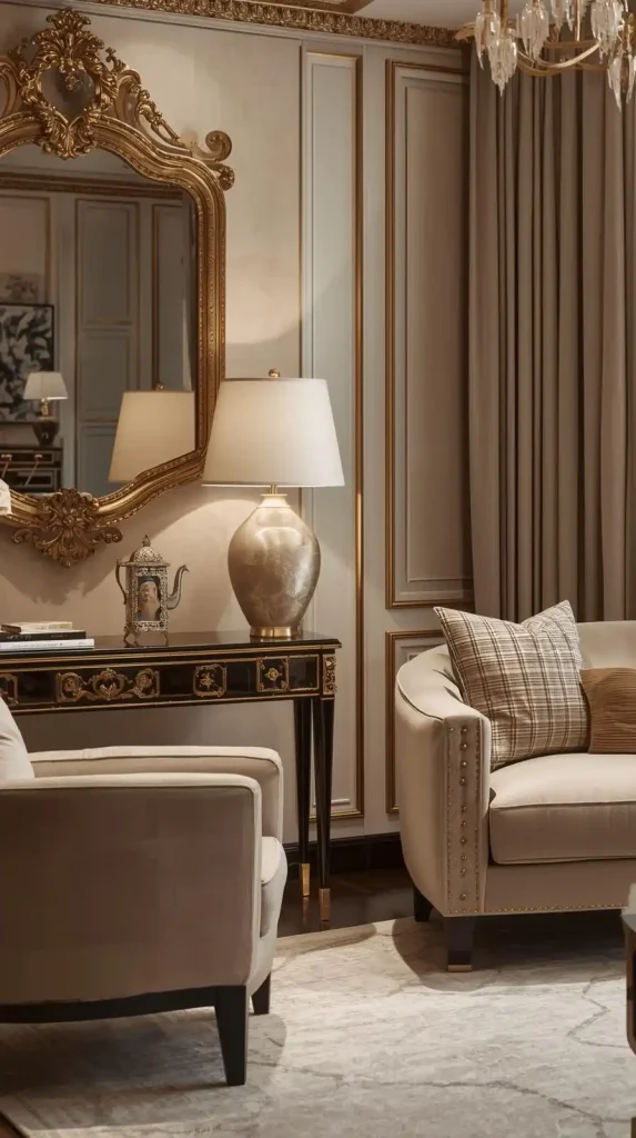 Incorporate Gold and Metallic Accents