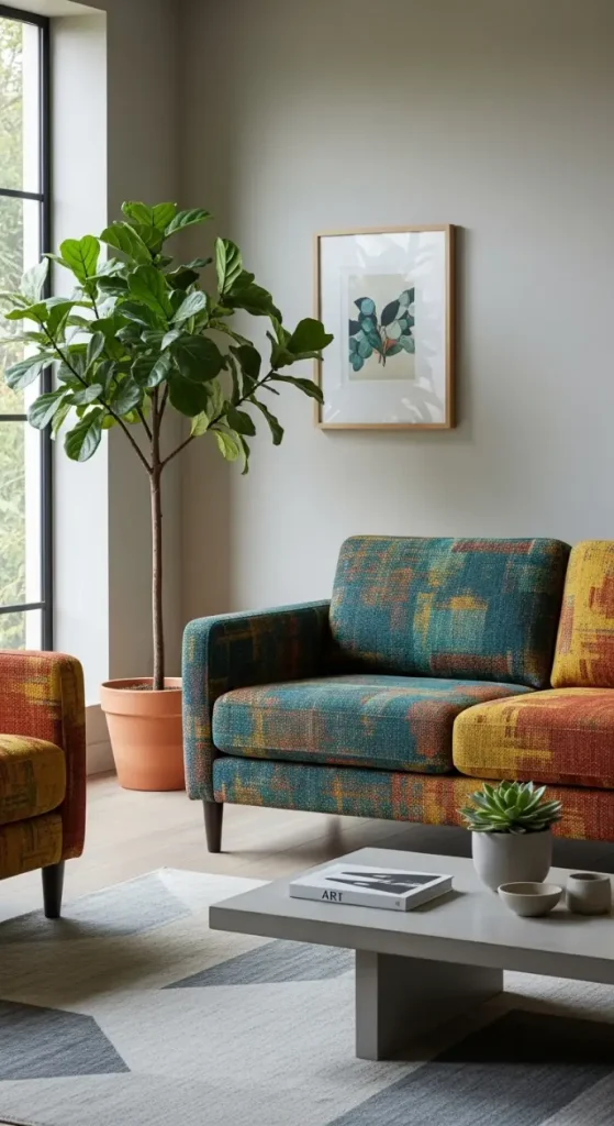 Use a Colorful Statement Sofa