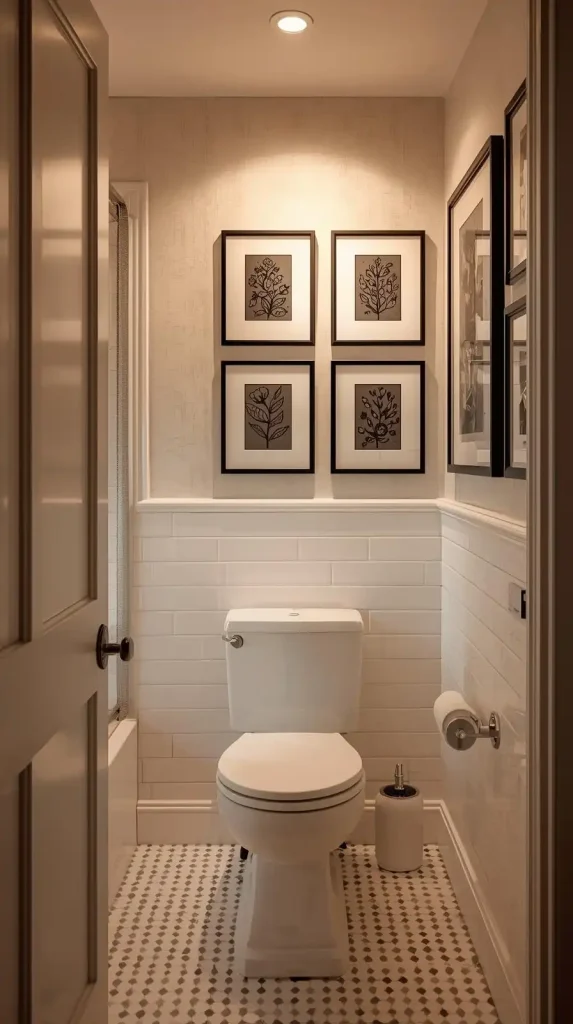 20 Small Apartment Decorating Bathroom Ideas for a Stylish 2025 Refresh 21 Add Art or Wall Prints