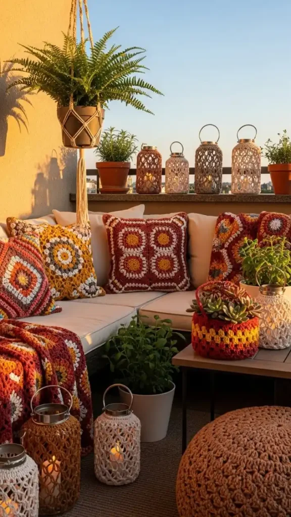 22 Crochet Home Decor Patterns with Minimalist Style 21 Outdoor Crochet Accents