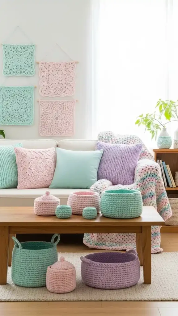 21 Cute Crochet Home Decor Ideas for Cozy Handmade Spaces 1 21 Cute Crochet Home Decor