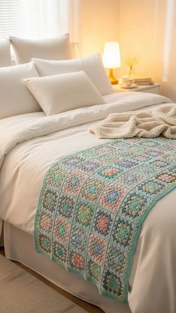 21 Cute Crochet Home Decor Ideas for Cozy Handmade Spaces 22 Crochet Bed Runner