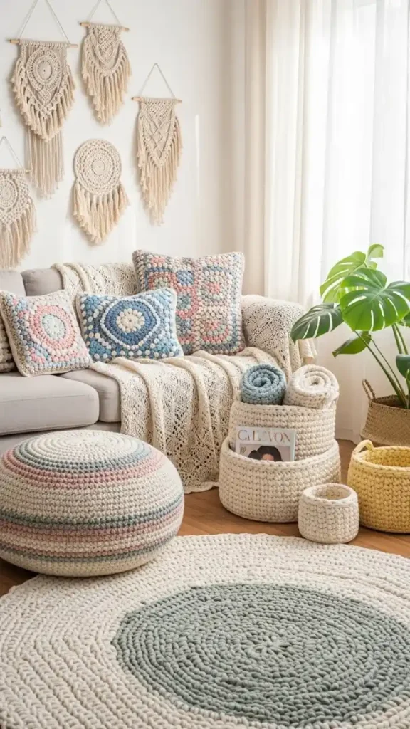 22 Aesthetic Crochet Home Decor Ideas to Style Your Living Space Beautifully 1 22 Aesthetic Crochet Home Decor