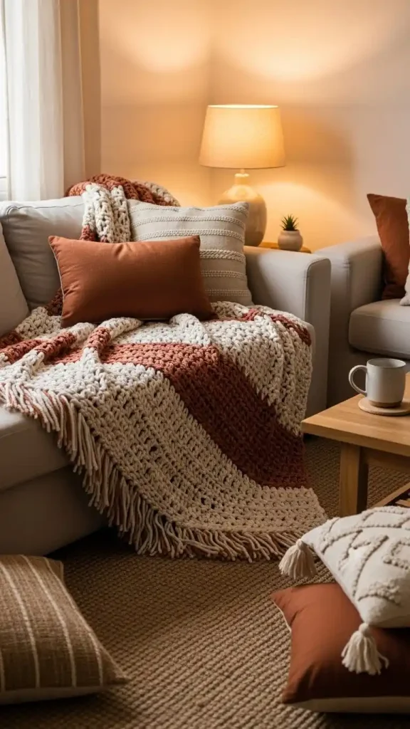 22 Aesthetic Crochet Home Decor Ideas to Style Your Living Space Beautifully 4 Boho Crochet Throws to Add Cozy Style