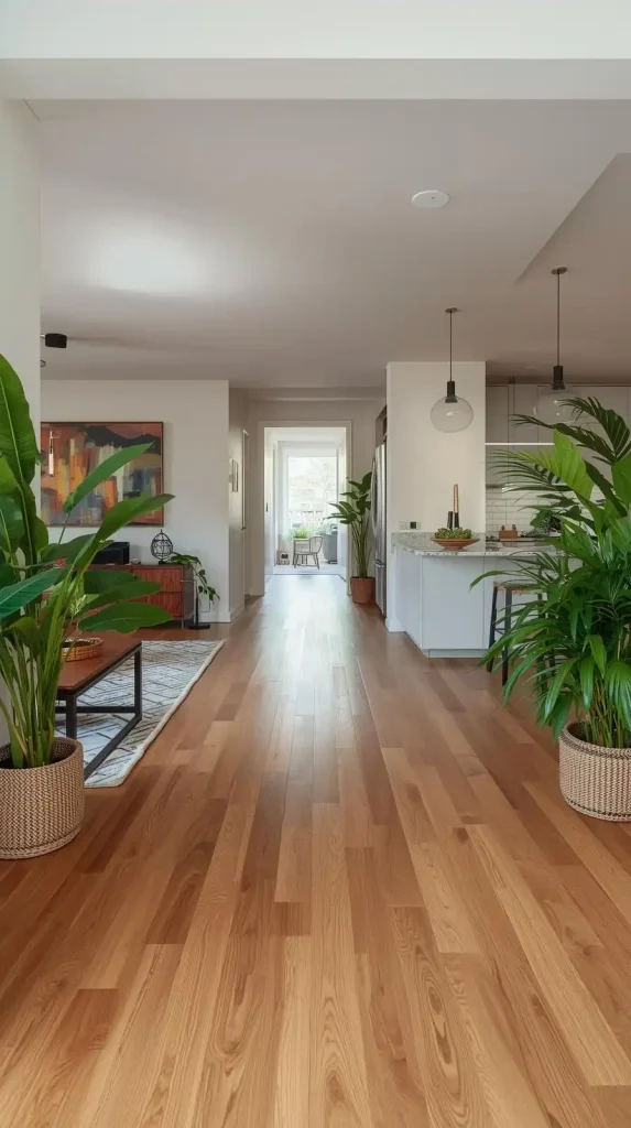 Cohesive Flooring That Links Both Areas