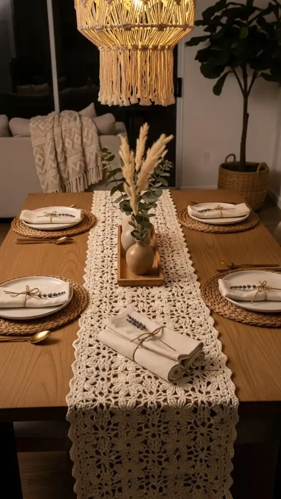 21 Easy Crochet Home Decor Ideas for Cozy and Stylish Interiors 4 Quick Crochet Table Runners to Beautify Dining Spaces