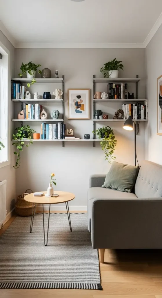 18 Stunning Home Decor Ideas Living Room Cozy Small Spaces Tiny House Modern Inspiration 4 Wall-Mounted Shelves