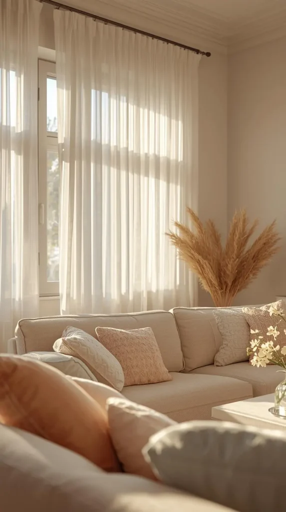 Light-Colored Curtains for a Spacious Feel