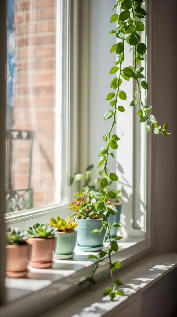 19 Cute Small Apartment Decor | Turn Your Tiny Space into a Dreamy Haven 6 Add Small Plants and Succulents for Fresh Vibes
