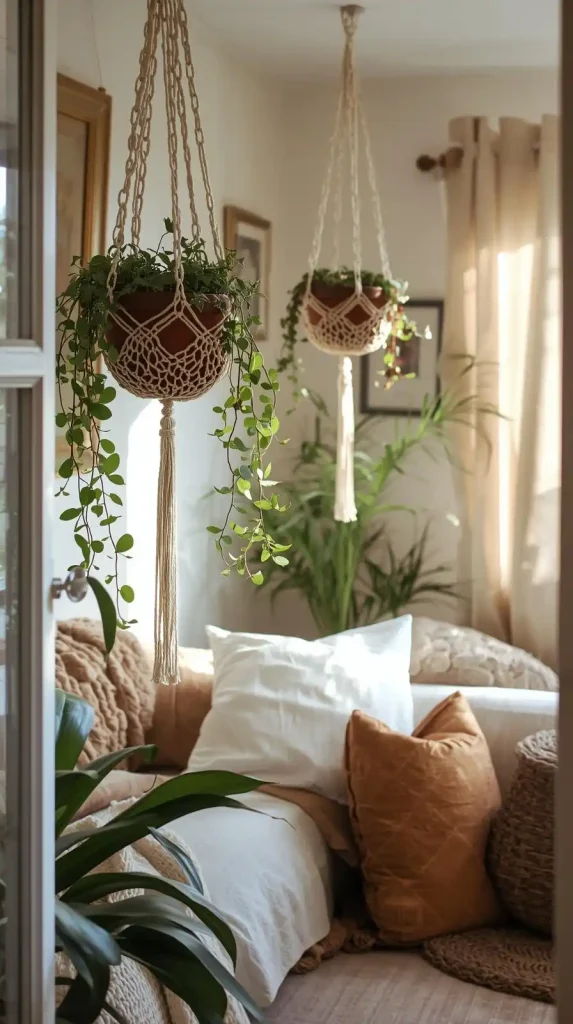 Crochet Plant Hangers for Greenery Display