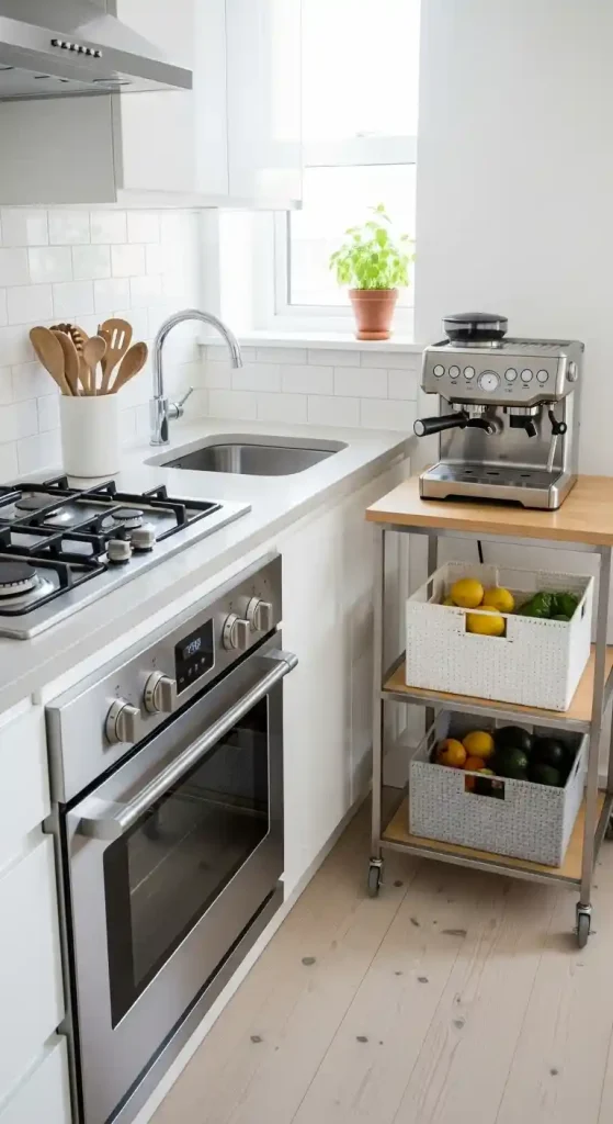 20 Home Decor Ideas Living Room on a Budget Kitchens Small Spaces | Stylish 7 Small Kitchen Cart