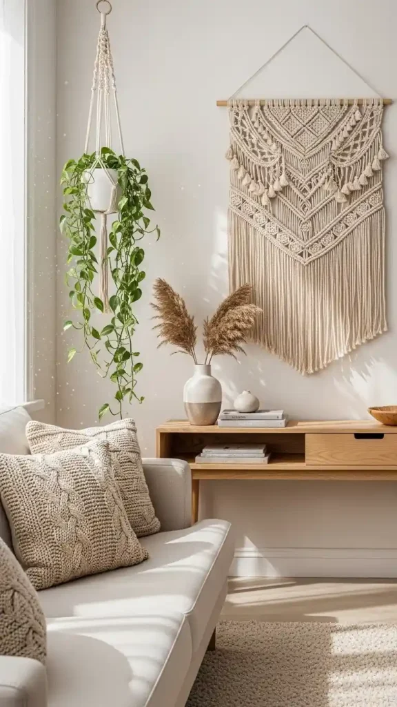 19 Crochet Home Decor Wall Hanging Ideas to Beautify Your Walls 8 Crochet Fringe Wall Hanging for Textured Walls