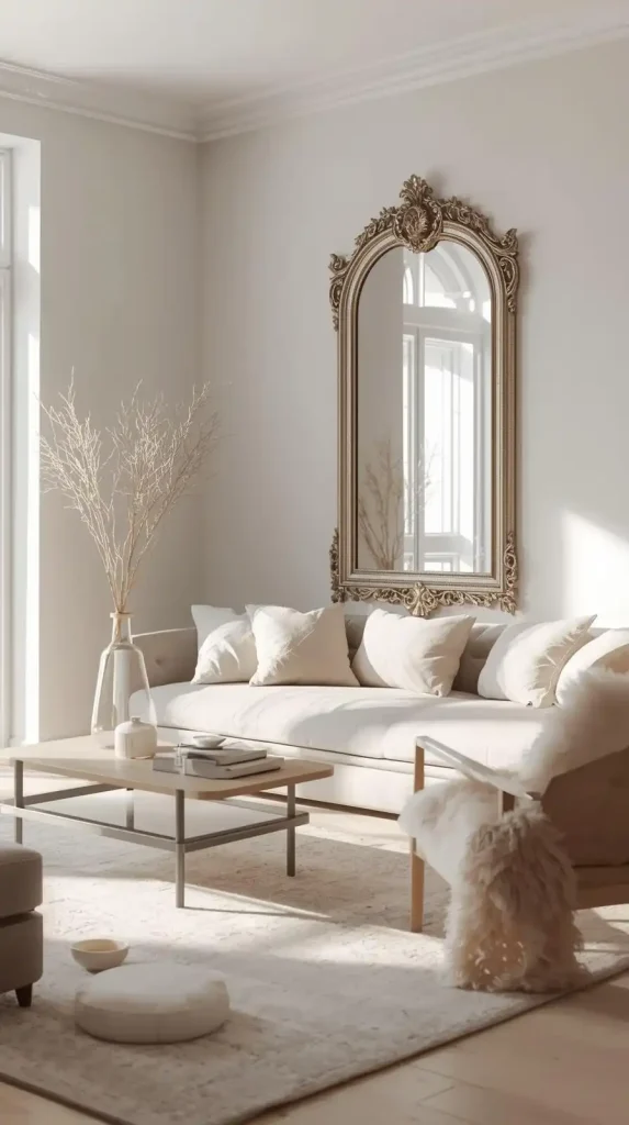 22 Beautiful Home Decor Ideas Living Room Modern Cozy for a Warm & Stylish Space 8 Wall Mirrors to Add Depth