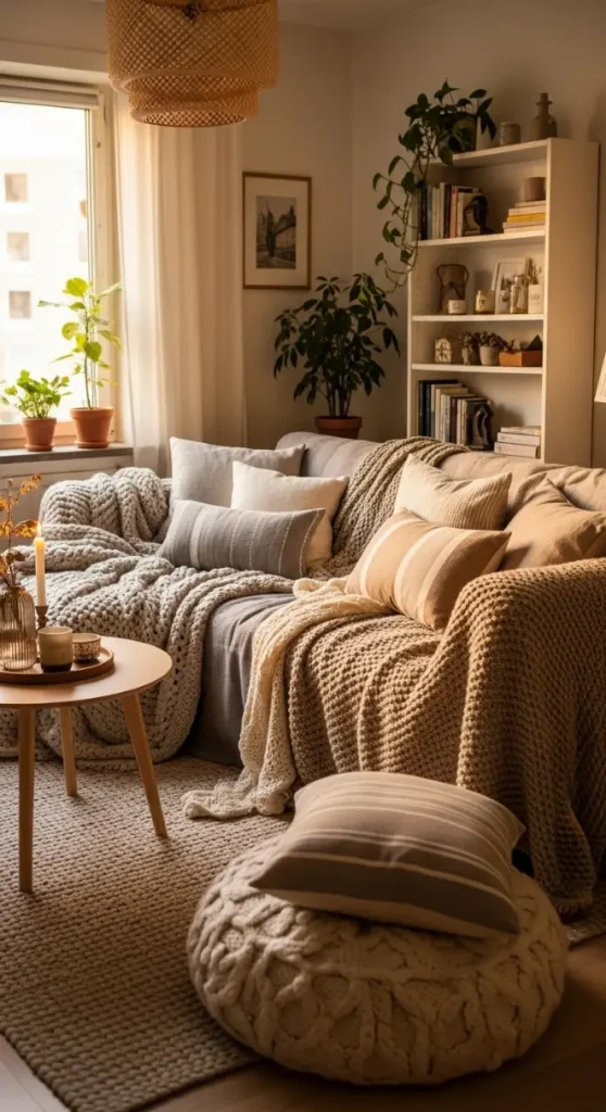20 Home Decor Ideas Living Room Cozy Small Spaces Inspiration 9 Cozy Throws and Cushions