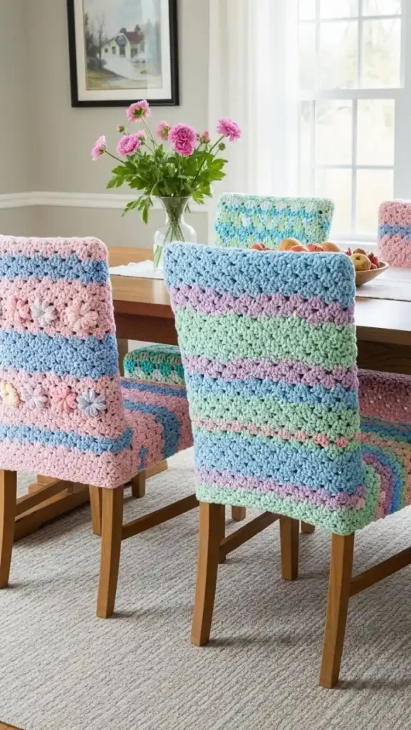 21 Cute Crochet Home Decor Ideas for Cozy Handmade Spaces 9 Crochet Chair Covers
