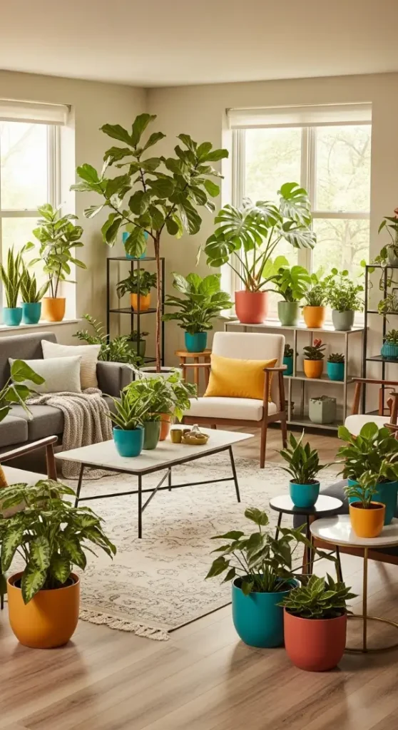  Decorate with Colorful Plant Pots