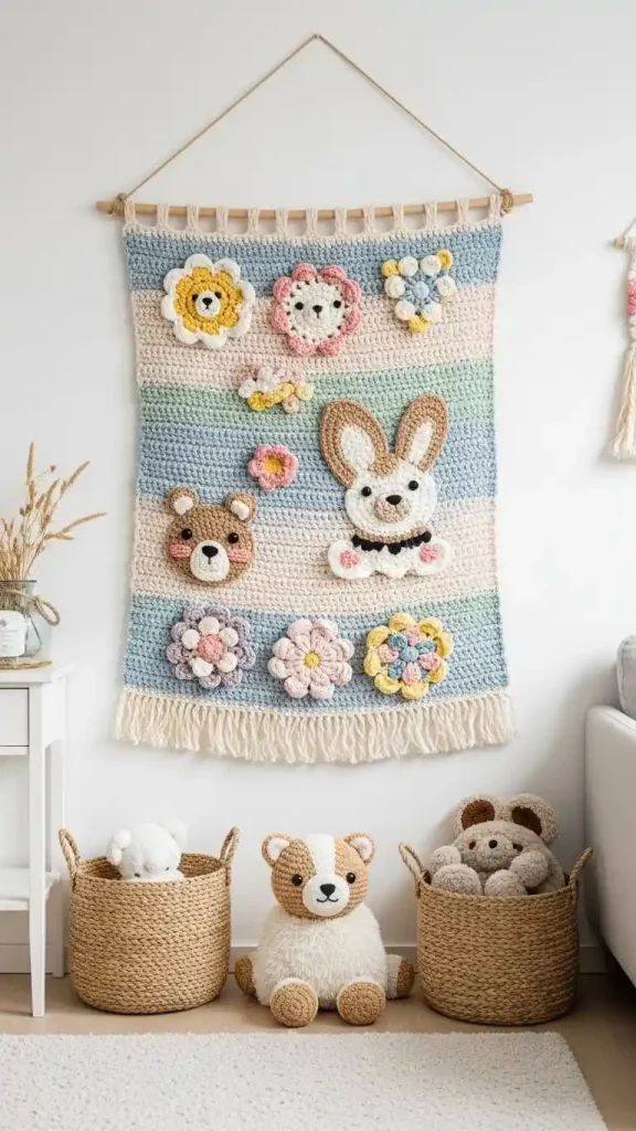19 Crochet Home Decor Wall Hanging Ideas to Beautify Your Walls 10 Crochet Animal or Nature Theme Wall Hangings