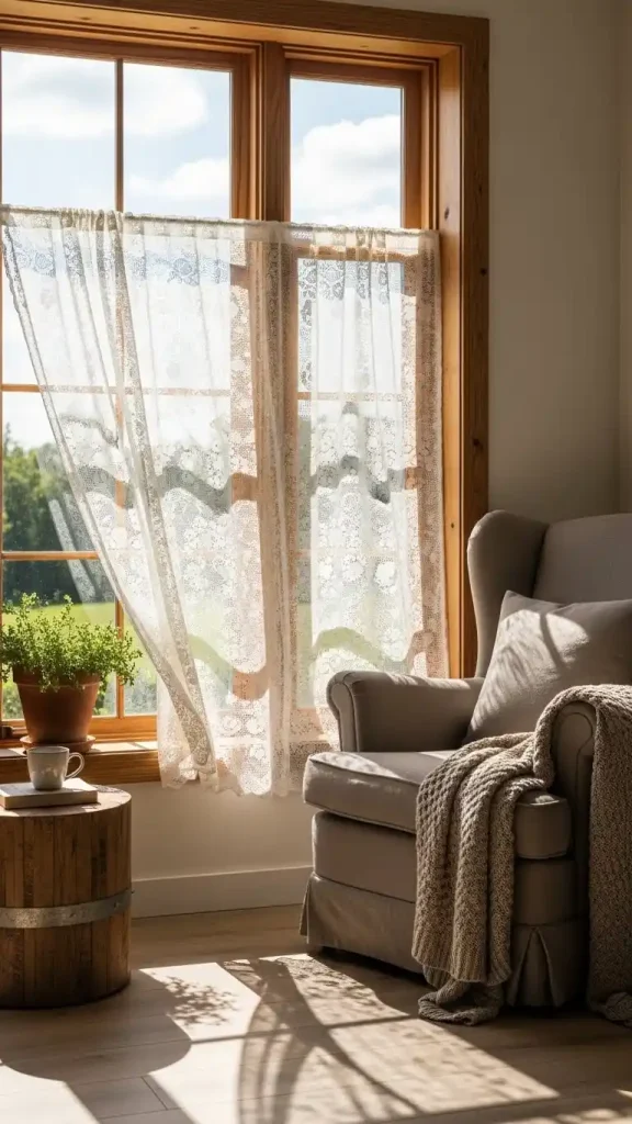 22 Crochet Home Decor Patterns with Minimalist Style 10 Lace Crochet Curtains