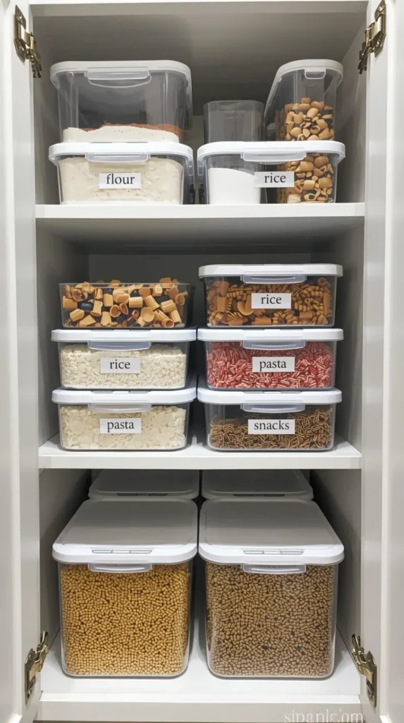Stackable Containers for Pantry Organization