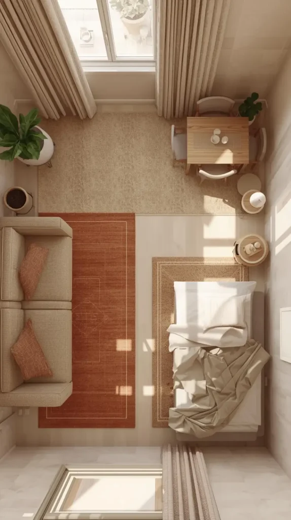 Use Rugs to Define Different Zones