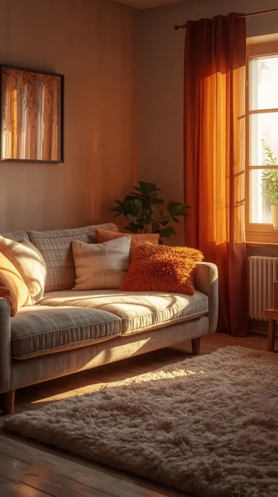  Use Warm-Toned Curtains