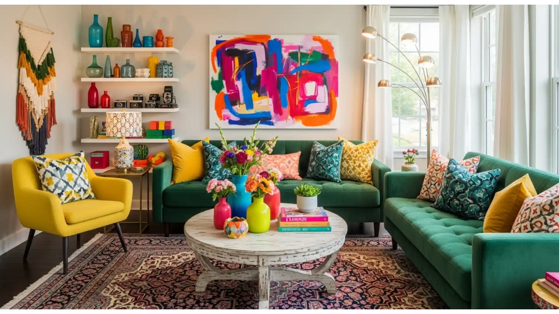 colorful home decor ideas living room