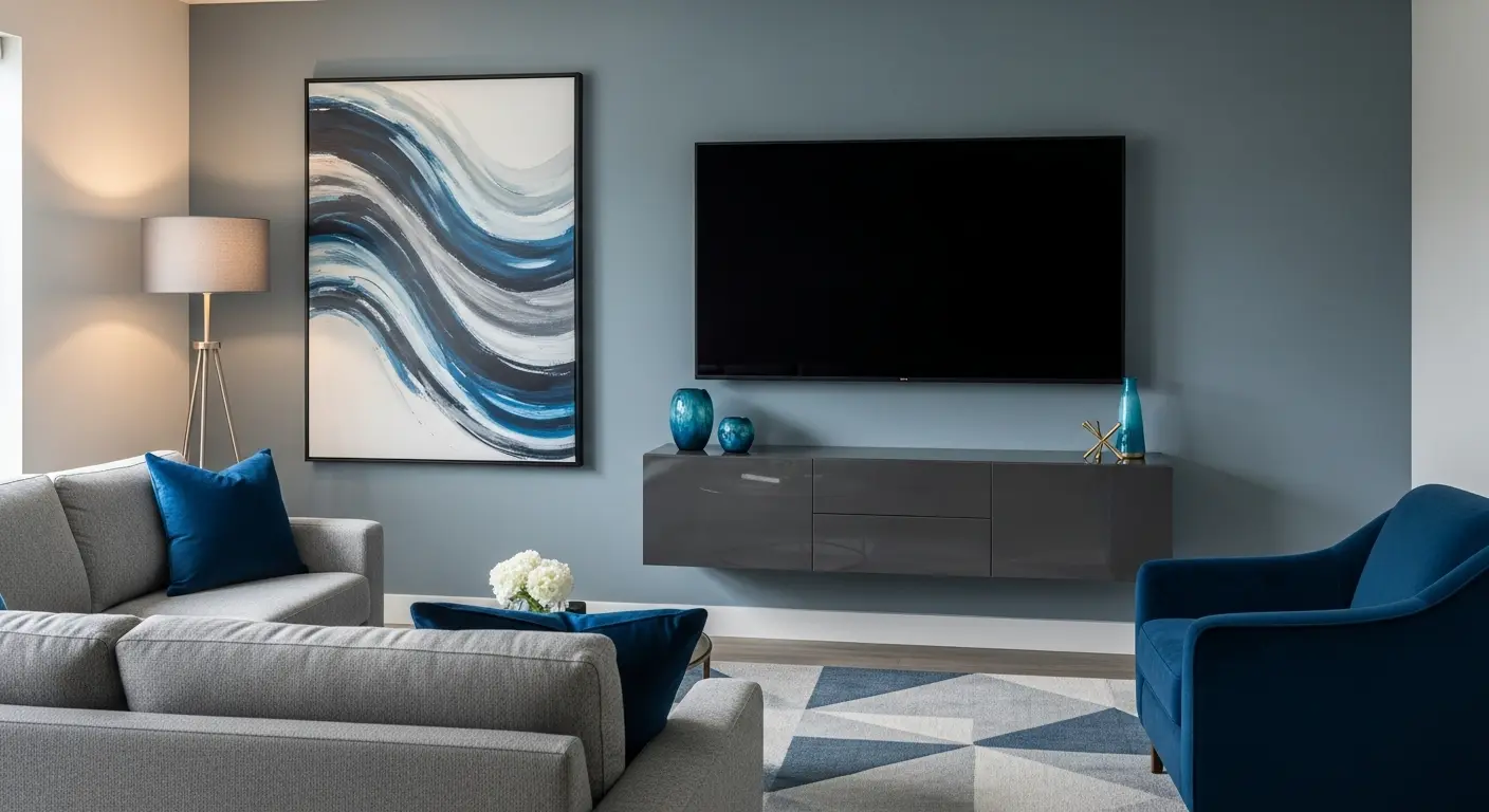 Home Decor Ideas Living Room Modern Interior Design Grey Blue Accents for Stylish Interiors