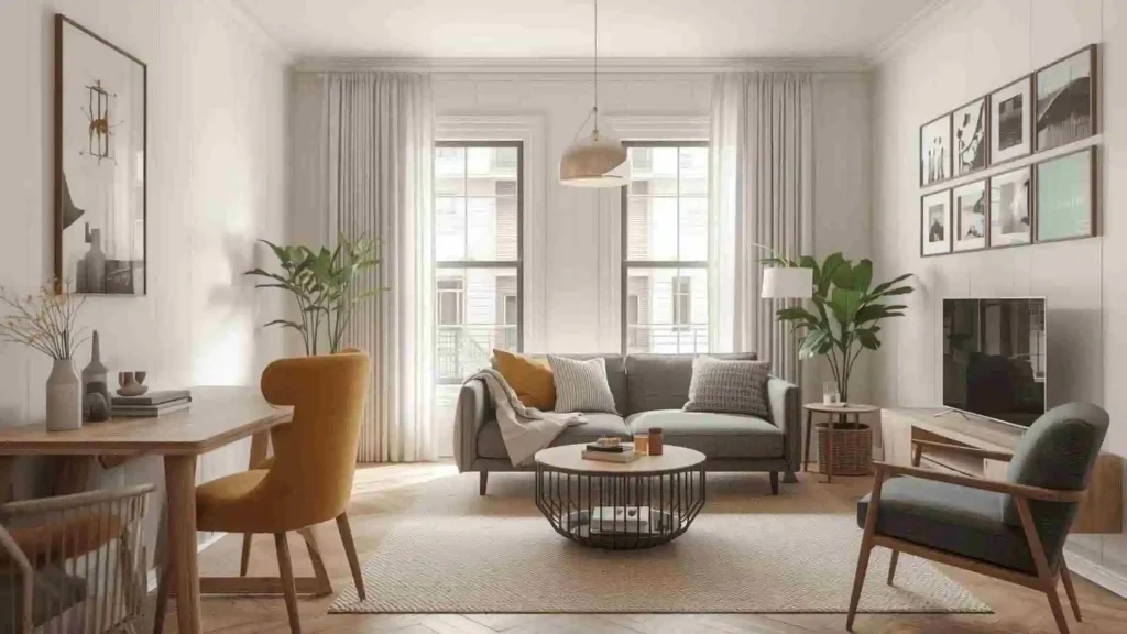 Realistic small apartment decorating