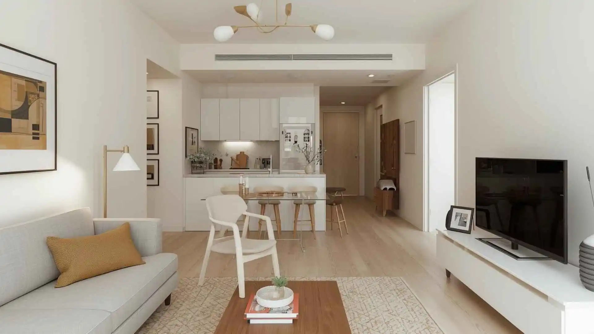 Living Room Kitchen Open Concept Small Apartment Decor