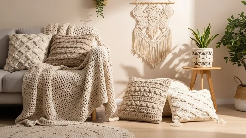 aesthetic crochet home decor
