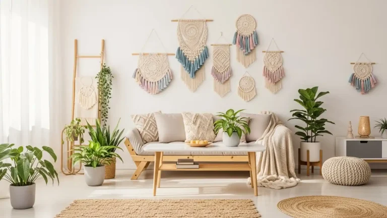 crochet home decor wall hanging
